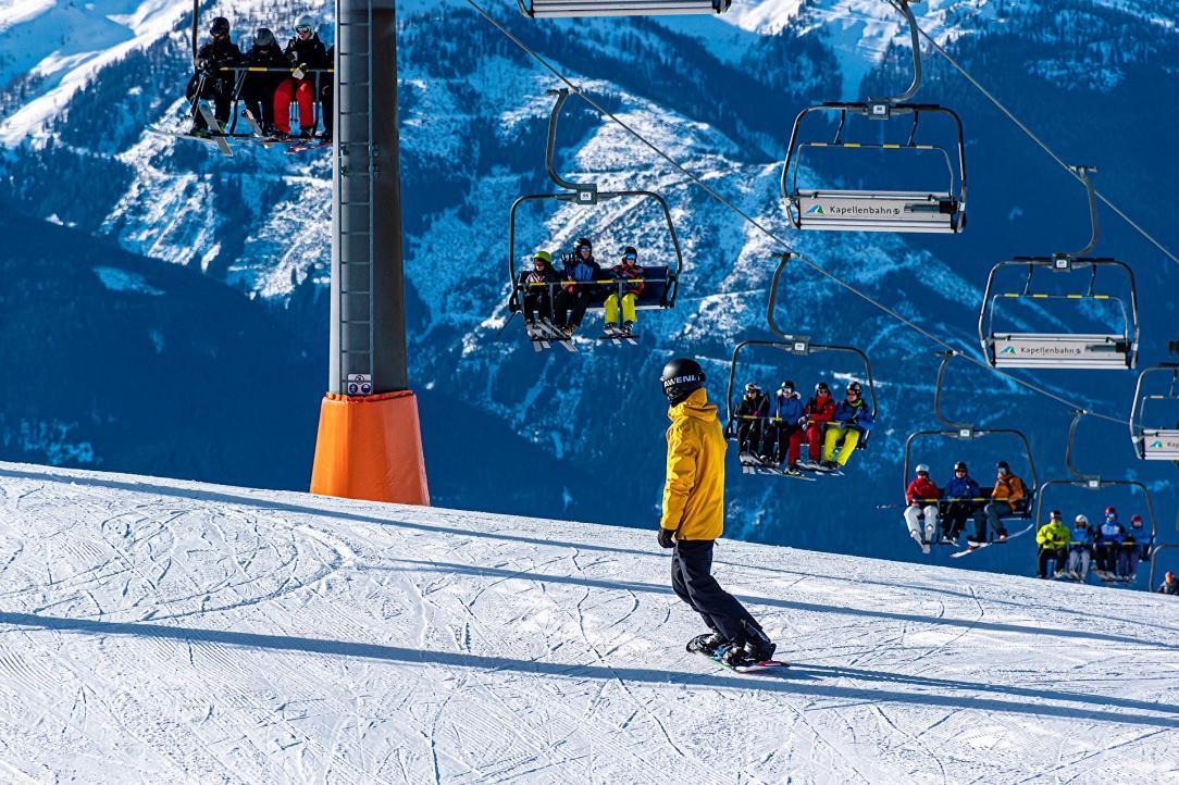 Ski lift on a mountain